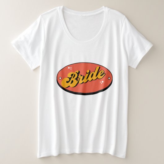Bruid Stam T-Shirt Jonggezellen Retro Bruid (Design voorkant)