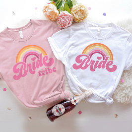 Bruid Stam T-Shirt Vrijgezellenfeest Retro Bruid T