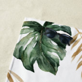 Bruid stam tropisch blad en typografie strandlaken (In situ)