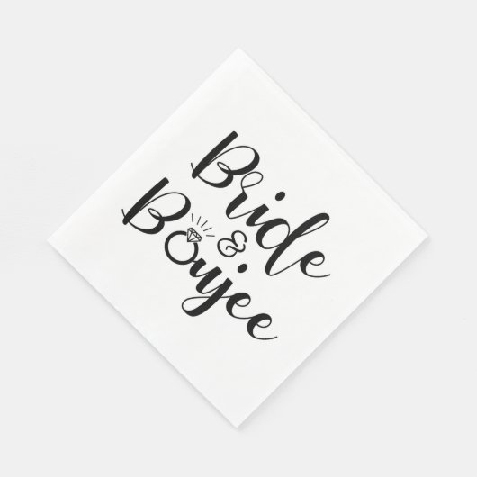 Bruid stam vrijgezellenfeest plezier servet (Hoek)