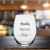 Bruid stam vrijgezellenfeest wijnglas zonder voet