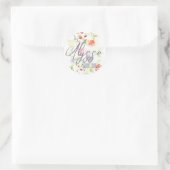 Bruid Stam Waterverf Ronde Sticker (Tas)