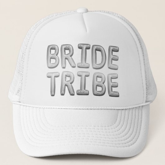 Bruid stam zilver vrijgezellenfeest bruiloft trucker pet (Voorkant)