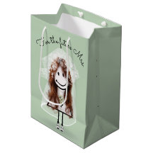 Bruid Stick Figure Meisje met Madeliefjes Boeket