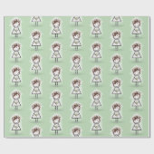 Bruid Stick Meisje In Sneakers Cadeaupapier (Vlak)