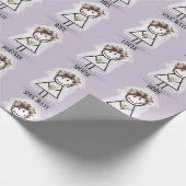 Bruid Stick Meisje In Sneakers en Boeket Cadeaupapier (Hoek)