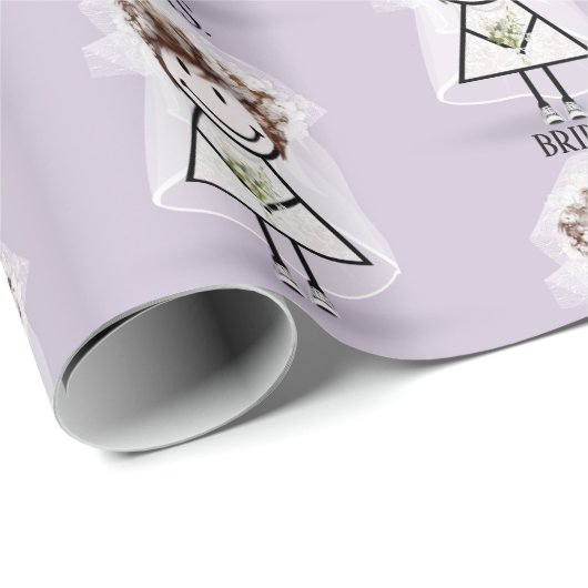 Bruid Stick Meisje In Sneakers en Boeket Cadeaupapier (Rol Hoek)