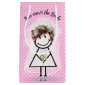 Bruid Stick Meisje In Sneakers Klein Cadeauzakje (Voorkant)