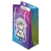 Bruid Stick meisje in sneakers  Klein Cadeauzakje (Voorkant Gekanteld)