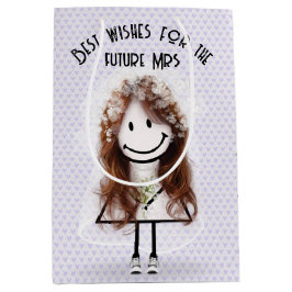 Bruid Stick Meisje in sneakers op harten  Medium Cadeauzakje