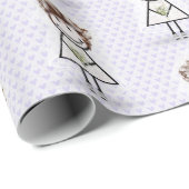 Bruid Stick Meisje In Sneakers op Hartjes Cadeaupapier (Rol Hoek)