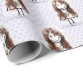 Bruid Stick Meisje In Sneakers op Hartjes  Cadeaupapier (Rol Hoek)