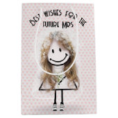 Bruid Stick Meisje In Sneakers op Hartjes  Medium Cadeauzakje (Voorkant)