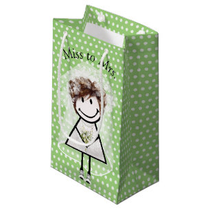 Bruid Stick Meisje in sneakers op stippen  Klein Cadeauzakje