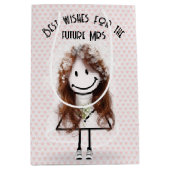 Bruid Stickfiguur in sneakers op harten Medium Cadeauzakje (Voorkant)