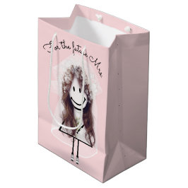 Bruid Stokfiguur met Bruidsboeket Medium Cadeauzakje