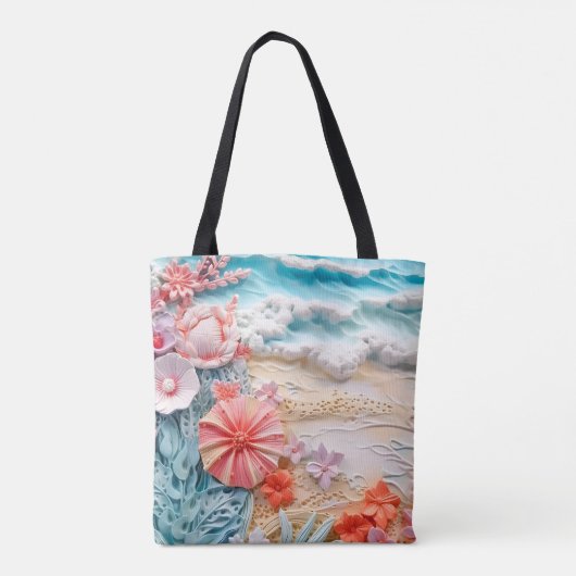 Bruid strand bruids feest oceaan blauw gepersonali tote bag (Achterkant)