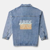 Bruid Strand Bruiloft 2 Hart in Zand Denim Jacket (Achterkant)