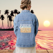 Bruid Strand Bruiloft 2 Hart in Zand Denim Jacket