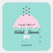 Bruid Strooi Een Beetje Liefde Bruiloft Feest Vierkante Sticker (Voorkant)