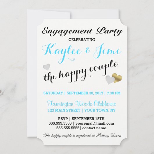 Bruid Summer Lovin Zwart Wit Soiree Lawn Party Kaart (Achterkant)