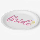 Bruid T-shirt bruid om vrijgezellenfeest te zijn Papieren Bordje (Gekanteld)