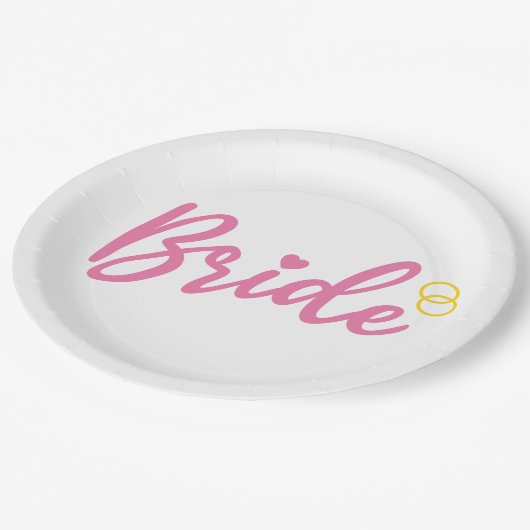 Bruid T-shirt bruid om vrijgezellenfeest te zijn Papieren Bordje (Gekanteld)