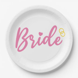 Bruid T-shirt bruid om vrijgezellenfeest te zijn Papieren Bordje