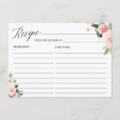 bruid te zijn recept Kaart blush roze bloemen (Voorkant)