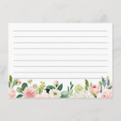 bruid te zijn recept Kaart blush roze bloemen (Achterkant)