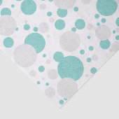 Bruid Teal Blauwe Stip Bruiloft Feest Tissuepapier (Detail)