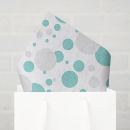Bruid Teal Blauwe Stip Bruiloft Feest Tissuepapier