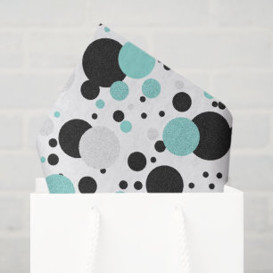 BRUID Teal Blauwe Stip Bruiloft Feest Tissuepapier