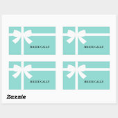 BRUID Teal Blauwe Tiara Feest Persoonlijk   Rechthoekige Sticker (Vel)