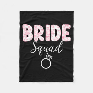 Bruid Team Bachelorette Feest Coquette Strik Fleece Deken