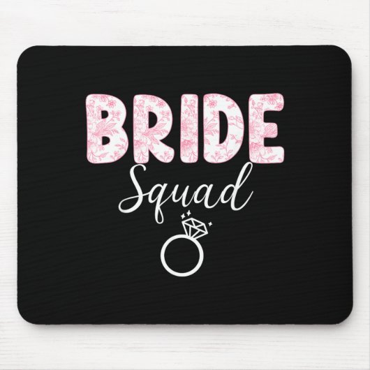 Bruid Team Bachelorette Feest Coquette Strik Muismat (Voorkant)