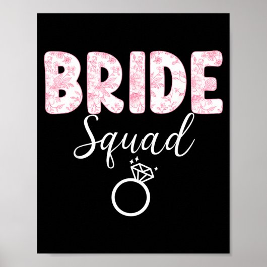 Bruid Team Bachelorette Feest Coquette Strik Poster (Voorkant)