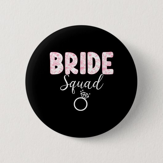 Bruid Team Bachelorette Feest Coquette Strik Ronde Button 5,7 Cm (Voorkant)