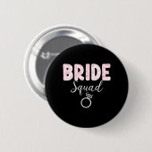 Bruid Team Bachelorette Feest Coquette Strik Ronde Button 5,7 Cm (Voorkant /achterkant)