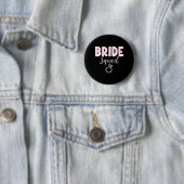 Bruid Team Bachelorette Feest Coquette Strik Ronde Button 5,7 Cm (In situ)