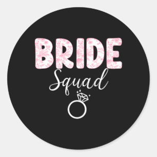 Bruid Team Bachelorette Feest Coquette Strik Ronde Sticker