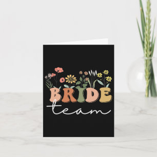 Bruid Team Wedding Bruid Wildflower Bachelorette P Kaart