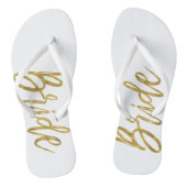 Bruid Teenslippers met Gold Folie Typografie (Voetbed)