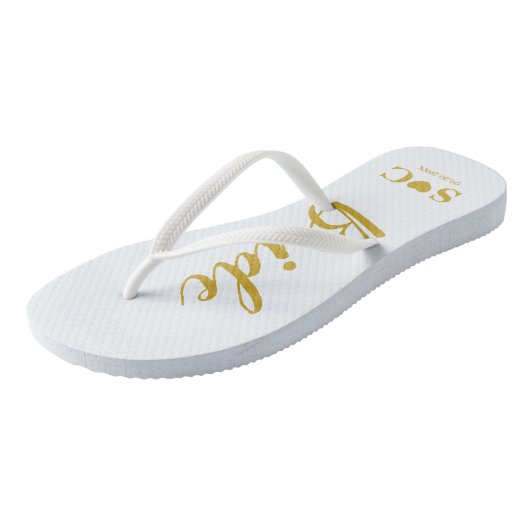Bruid Teenslippers voor bruiloft, Bachelorette | G (Schuin)