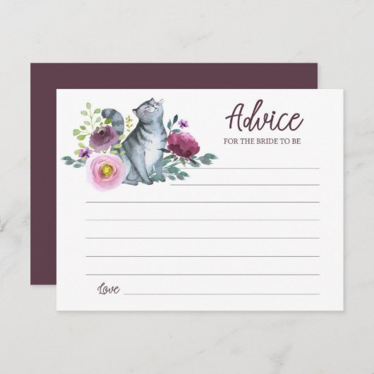 Bruid Tegen De Trouwdatum Krijgt Gekatten Advieska Advieskaart (Voorkant / Achterkant)
