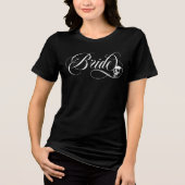 Bruid Til Death Do Us Part Schedel Gothic Wedding Tri-Blend Shirt (Voorkant)