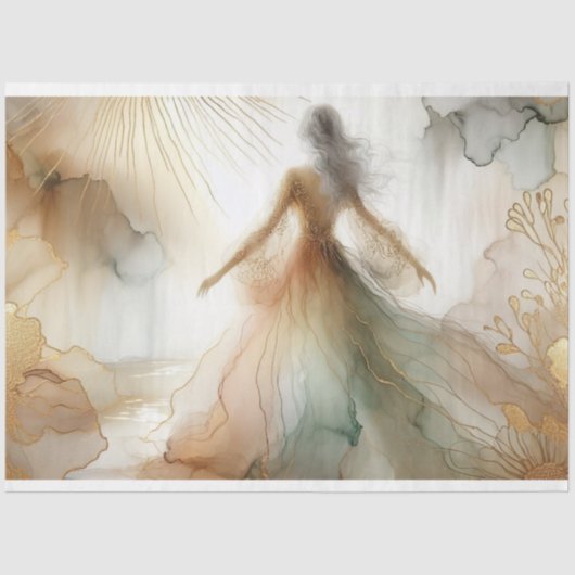 Bruid Tissue Paper Decoupage Gift Wrapping Tissuepapier (Voorkant)