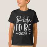 Bruid to be 2025 vrijgezellenfeest bruidsfeest M T-shirt<br><div class="desc">Bruid wordt 2025 Bachelorette Party Bruids Partij Matching</div>