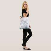 Bruid to Be Alcohol Ink Blush Blue Modern Wedding Tote Bag (Op model)