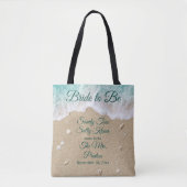 Bruid to Be Beach Waves Sandy Toes Tote Bag (Voorkant)